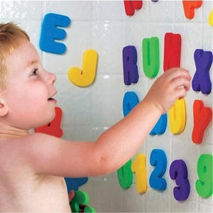 Planet Gates Baby Puzzle Bath Toy EVA Alphanumeric Letter Paste Kindergarten Cognitive jigsaw Bathroom Early Education DIY Sticker Kids Toys
