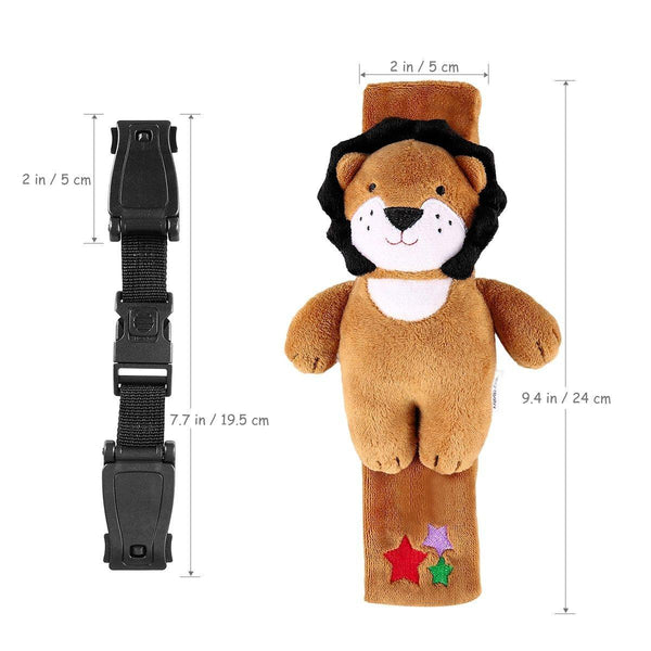 Planet Gates Baby Seat Lock Safety Harness Belt Locking Buckle with A Plush Lion Cover for Child Car Chair Stroller Pram Pushchair