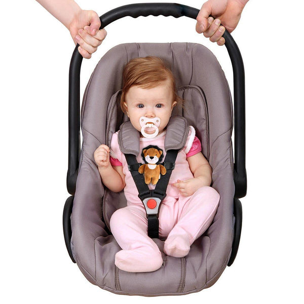 Planet Gates Baby Seat Lock Safety Harness Belt Locking Buckle with A Plush Lion Cover for Child Car Chair Stroller Pram Pushchair