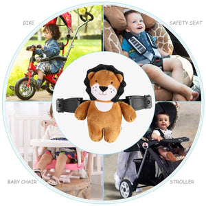 Planet Gates Baby Seat Lock Safety Harness Belt Locking Buckle with A Plush Lion Cover for Child Car Chair Stroller Pram Pushchair