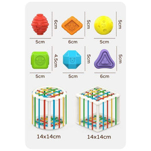 Planet Gates Baby Shape Sorting Toy  motor skill tactile touch toy 10 months to 3 years  InnyBin soft cube montessori educational toys