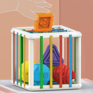 Planet Gates Baby Shape Sorting Toy  motor skill tactile touch toy 10 months to 3 years  InnyBin soft cube montessori educational toys