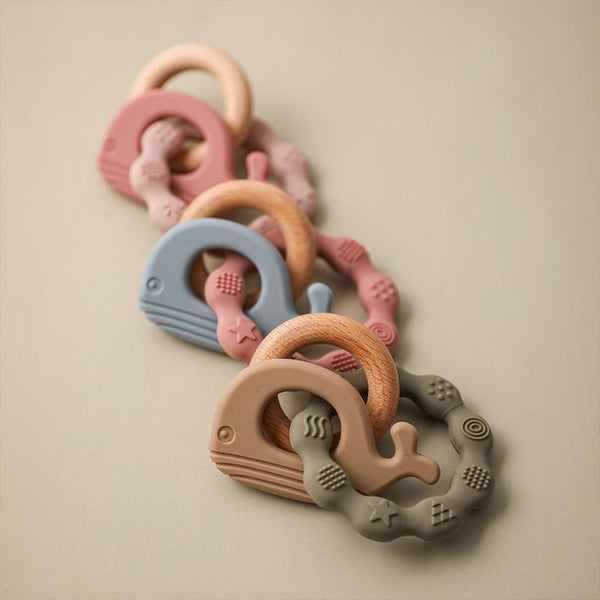 Planet Gates Baby Silicone Teethers Rodent Teething Ring Newborn Baby Rattle Bracelet Toys Food Grade Baby Bracelet Nursing Teething Toys