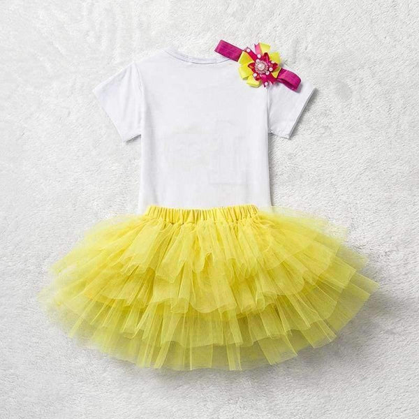Planet Gates Baby Summer Girl Dress First 1st Birthday Cake Smash Outfits Clothing 3pcs Sets Romper Tutu Skirt Headband Infant Suits