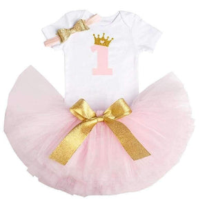 Planet Gates Baby Summer Girl Dress First 1st Birthday Cake Smash Outfits Clothing 3pcs Sets Romper Tutu Skirt Headband Infant Suits