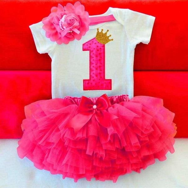Planet Gates Baby Summer Girl Dress First 1st Birthday Cake Smash Outfits Clothing 3pcs Sets Romper Tutu Skirt Headband Infant Suits