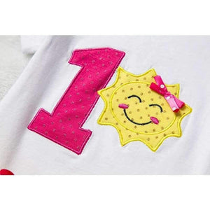 Planet Gates Baby Summer Girl Dress First 1st Birthday Cake Smash Outfits Clothing 3pcs Sets Romper Tutu Skirt Headband Infant Suits