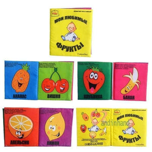 Planet Gates Baby Toys 2PCS Soft Fabric Books Russian Language Soft Rattle Mobiles Toys Infant Early Learning Education Kids Toy 0-24 Months