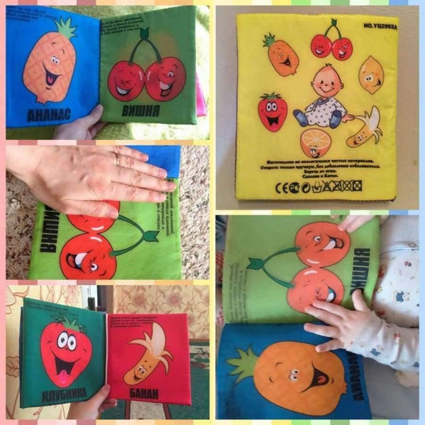 Planet Gates Baby Toys 2PCS Soft Fabric Books Russian Language Soft Rattle Mobiles Toys Infant Early Learning Education Kids Toy 0-24 Months