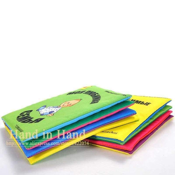 Planet Gates Baby Toys 2PCS Soft Fabric Books Russian Language Soft Rattle Mobiles Toys Infant Early Learning Education Kids Toy 0-24 Months