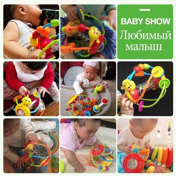 Planet Gates Baby Toys Ball 929 Baby Rattles Educational Toys for Babies Grasping Ball Puzzle Multifunction Bell Ball 0-18 Months
