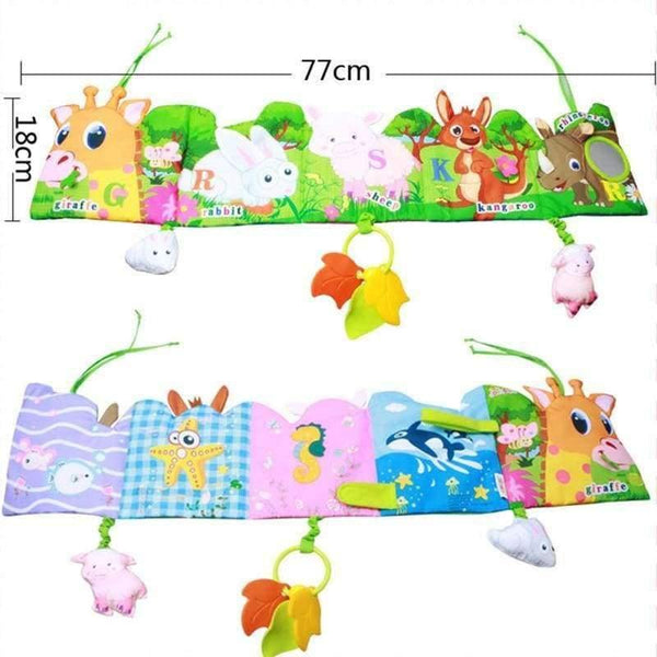 Planet Gates Baby Toys Soft Animal Cloth Books For Newborns 0-12 Months Infant Development Rustle Sound Educational Stroller Rattles Toy Bed