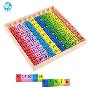 Planet Gates Baby wooden Toys 99 Multiplication Table Math Toy 10*10 Figure Blocks Baby  learn  Educational montessori gifts free shipping
