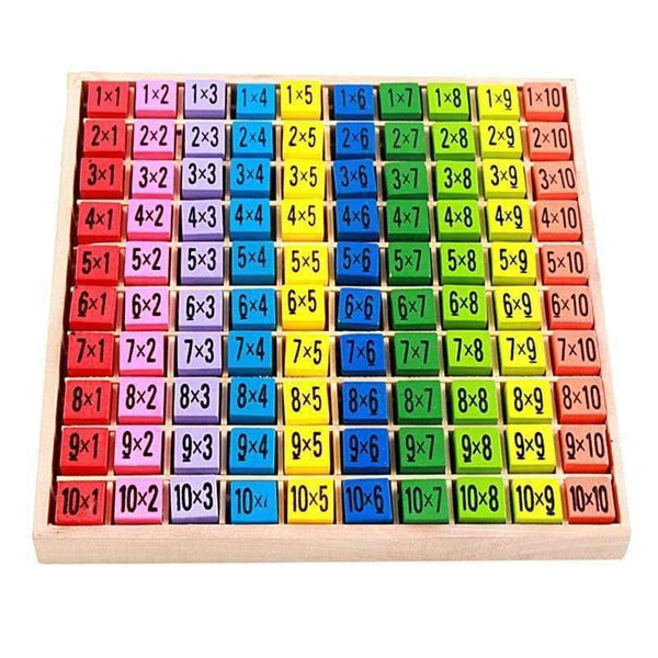 Planet Gates Baby wooden Toys 99 Multiplication Table Math Toy 10*10 Figure Blocks Baby  learn  Educational montessori gifts free shipping