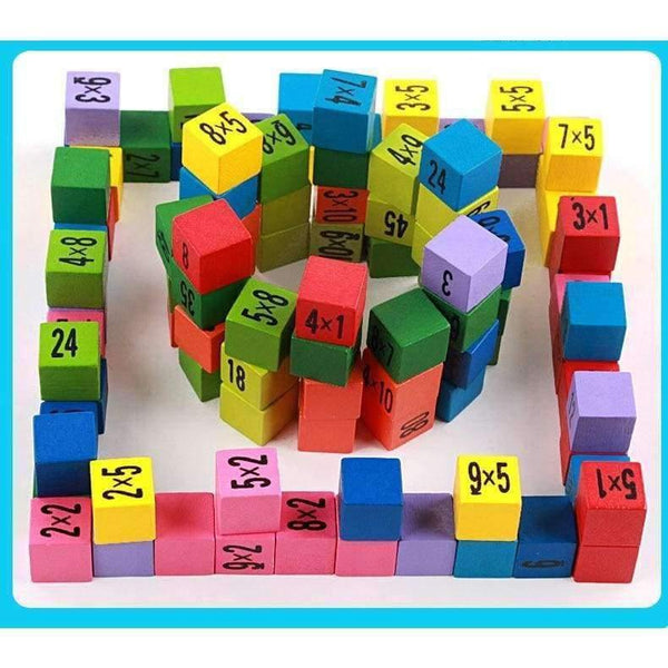 Planet Gates Baby wooden Toys 99 Multiplication Table Math Toy 10*10 Figure Blocks Baby  learn  Educational montessori gifts free shipping