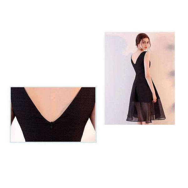 Planet Gates Back Dress / 2 A-Line Tulle  Cocktail Dresses Sweet Elegant V-Neck Sleeveless Open Back Knee-Length Short Homecoming Dresses 2018