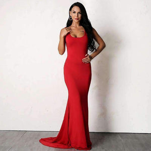 Planet Gates Backless Sexy Women Long Mermaid Dress Party Prom Floor Length Dresses Black Elegent Bowknot Summer Dress Vestido