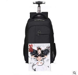 Planet Gates Backpacks with wheels Men Business Travel Trolley Bags luggage trolley Mochila Oxford Rolling Baggage Backpack bag