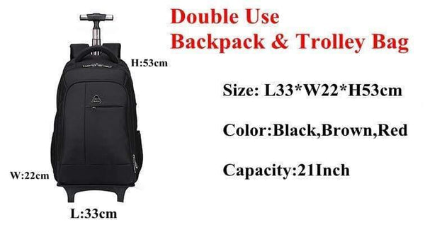 Planet Gates Backpacks with wheels Men Business Travel Trolley Bags luggage trolley Mochila Oxford Rolling Baggage Backpack bag