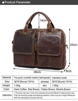 Planet Gates Bag Men's shoulder bag Genuine Leather male Bags Men's Briefcase Laptop 14'' Tote Crossbody Bags for men 8002
