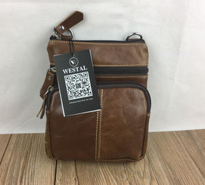 Planet Gates Bag Men's Shoulder Genuine Leather bags Flap Small male man Crossbody bags for men natural Leather bag M701