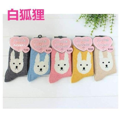 Winter 5 Pairs Wool Female Women Socks Warm Thickened Cotton Christmas Socks Harajuku - Baihuli / Eu36-39