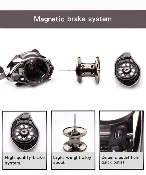 Planet Gates Baitcasting Fishing Reel 6BB 5.1:1 Bait Casting Right Hand Reel Magnetic Brake System Water Drop Wheel