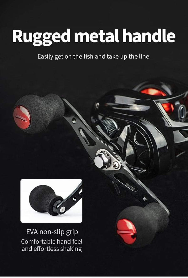Planet Gates Baitcasting Reel 7.2:1 High Speed 8KG Max Drag Fishing Reel For Bass in ocean environment 48 Hours Reel Fishing