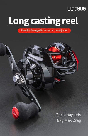 Planet Gates Baitcasting Reel 7.2:1 High Speed 8KG Max Drag Fishing Reel For Bass in ocean environment 48 Hours Reel Fishing