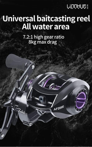 Planet Gates Baitcasting Reel 7.2:1 High Speed 8KG Max Drag Fishing Reel For Bass in ocean environment 48 Hours Reel Fishing