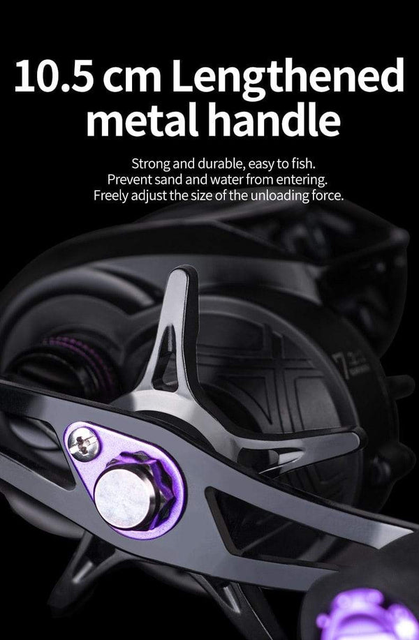 Planet Gates Baitcasting Reel 7.2:1 High Speed 8KG Max Drag Fishing Reel For Bass in ocean environment 48 Hours Reel Fishing