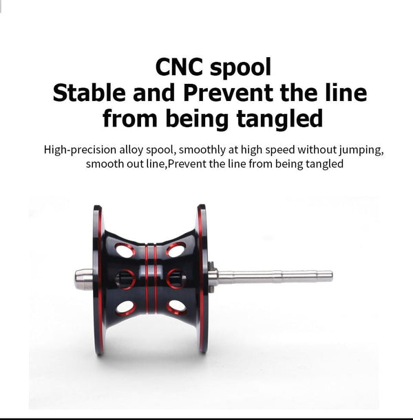 Planet Gates Baitcasting Reel BT2000 8kg Drag SFS Double Brake System Saltwater Reel 6.3:1 High Speed Metal Spare Spool Fishing Reel