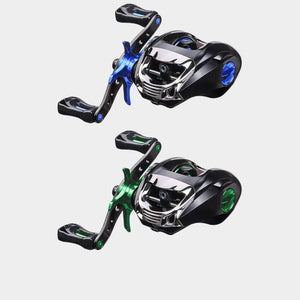 Planet Gates Baitcasting Reel BT2000 8kg Drag SFS Double Brake System Saltwater Reel 6.3:1 High Speed Metal Spare Spool Fishing Reel