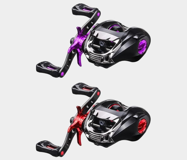 Planet Gates Baitcasting Reel BT2000 8kg Drag SFS Double Brake System Saltwater Reel 6.3:1 High Speed Metal Spare Spool Fishing Reel