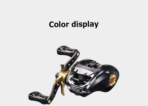 Planet Gates Baitcasting Reel BT2000 8kg Drag SFS Double Brake System Saltwater Reel 6.3:1 High Speed Metal Spare Spool Fishing Reel