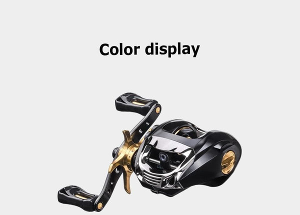 Planet Gates Baitcasting Reel BT2000 8kg Drag SFS Double Brake System Saltwater Reel 6.3:1 High Speed Metal Spare Spool Fishing Reel