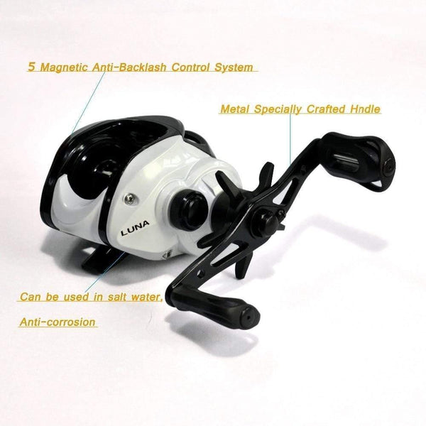 Planet Gates Baitcasting Reel Casting Reels Fishing Left/Right Hand Magnetic Brake System Low Profile Affordable Fishing Reel