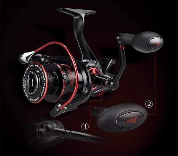 Planet Gates Baitfeeder III 12KG Drag Carp Fishing Reel with Extra Spool Front and Rear Drag System Freshwater Spinning Reel