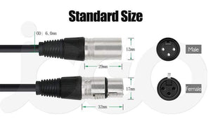 Planet Gates Balanced XLR Cable 3 Pin Male to Female Snake Cord Professional Microphone Cable for Recording,Mixing,Amplifier