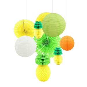 Planet Gates Ball paper lantern  paper fan for Hawaii Luau Party Decorations Beach Theme Summer wedding party festival supplies