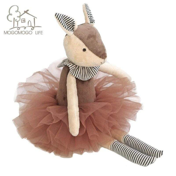 Planet Gates Ballerina Xmas Deer in Tutu Plush Deer Toy MOGOMOGO Soft Stuffed Animal Doll Decorative Luxury Toys Home Accessories