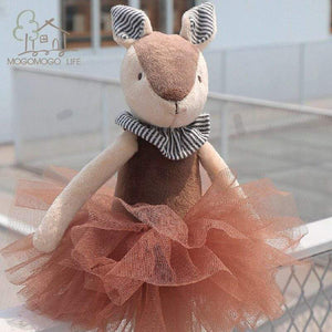 Planet Gates Ballerina Xmas Deer in Tutu Plush Deer Toy MOGOMOGO Soft Stuffed Animal Doll Decorative Luxury Toys Home Accessories