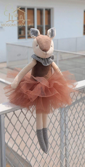 Planet Gates Ballerina Xmas Deer in Tutu Plush Deer Toy MOGOMOGO Soft Stuffed Animal Doll Decorative Luxury Toys Home Accessories
