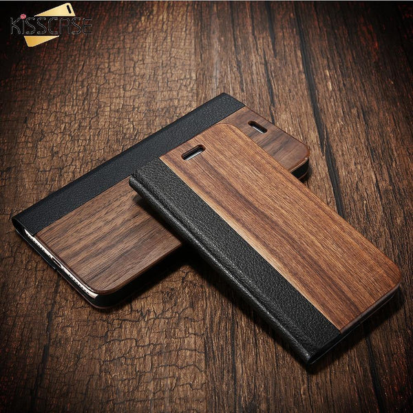 Planet Gates Bamboo / For iphone X 10 Wood Case For iPhone 8 7 6S Plus Cases Genuine Bamboo Flip Leather Wallet Stand Coque For iPhone 6 6s XS Max X 10 Case