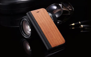 Planet Gates Bamboo / For iphone X 10 Wood Case For iPhone 8 7 6S Plus Cases Genuine Bamboo Flip Leather Wallet Stand Coque For iPhone 6 6s XS Max X 10 Case