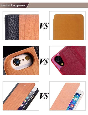 Planet Gates Bamboo / For iphone X 10 Wood Case For iPhone 8 7 6S Plus Cases Genuine Bamboo Flip Leather Wallet Stand Coque For iPhone 6 6s XS Max X 10 Case