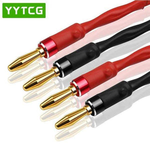 Planet Gates Banana-Banana Plug / 1.5m One pair YYTCG HiFi audio speaker cable high quality Pure copper diy speaker wire with banana plug Y plug