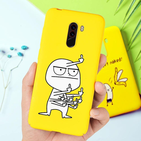 Planet Gates Banana / Pocophone F1 TOMKAS Funny Banana Bad Boy Pocophone F1 Case Hard Back Cover Pocophone Case Cute Animal Phone Cases for Xiaomi Pocophone F1