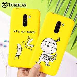 Planet Gates Banana / Pocophone F1 TOMKAS Funny Banana Bad Boy Pocophone F1 Case Hard Back Cover Pocophone Case Cute Animal Phone Cases for Xiaomi Pocophone F1