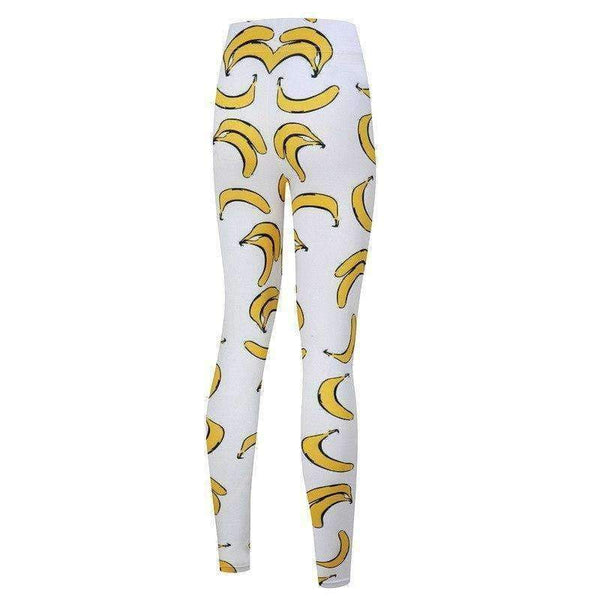 Planet Gates Banana Printed Leggings Fitness Women Workout Leggings Brand Fashion Push UP Stretchy Objects Pants Female Trousers